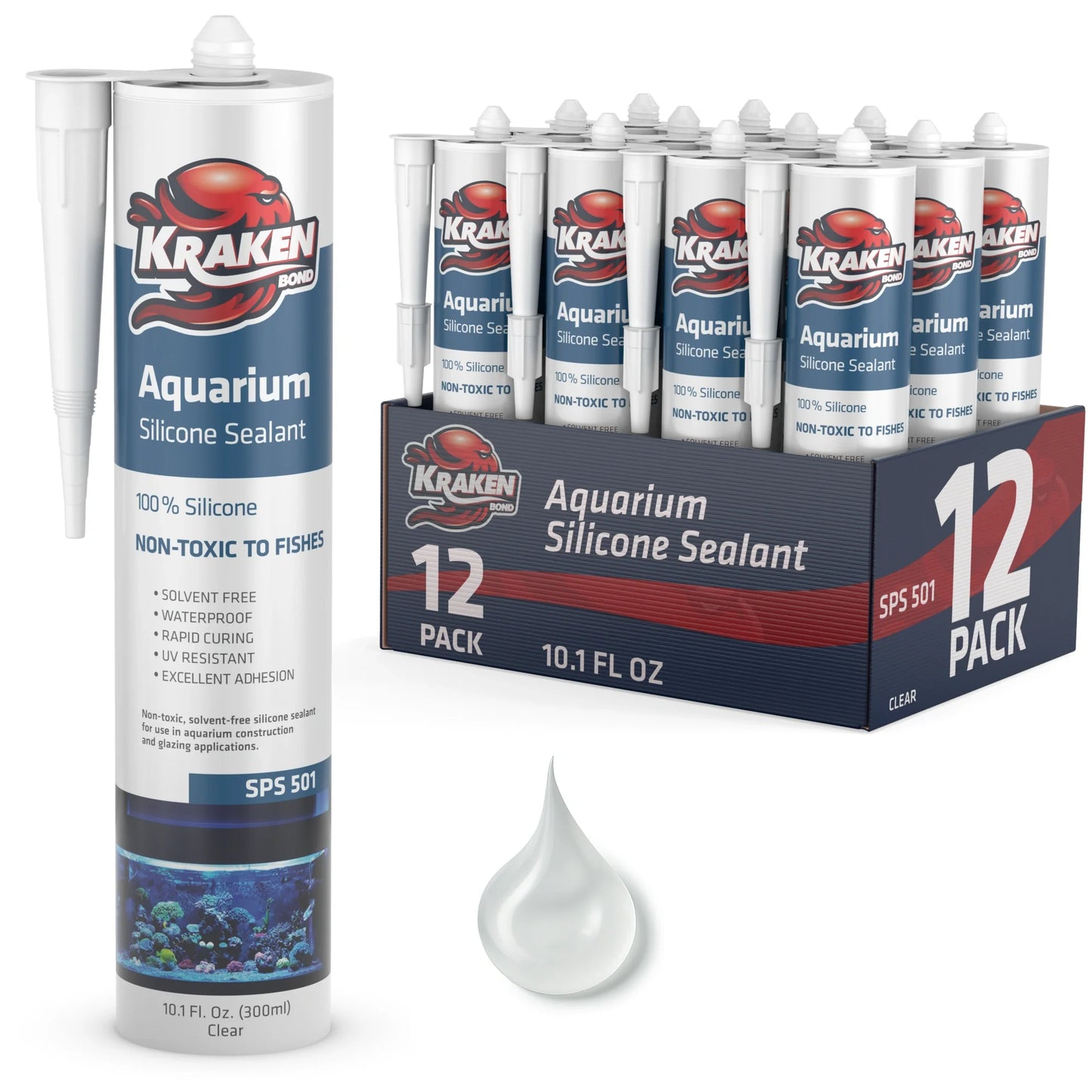 Aquarium 100% Silicone Sealant 10.1 fl oz