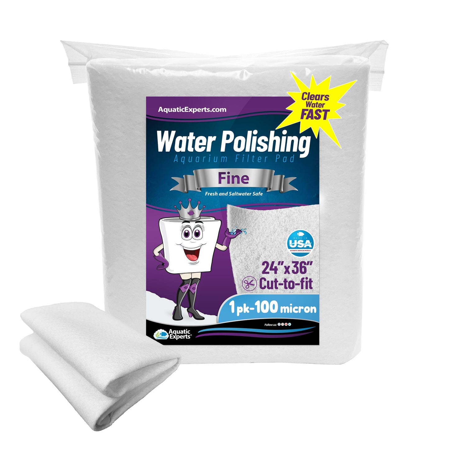 Aquarium Polishing Pad 24x36 Cut-to-Fit for Crystal Clear Water