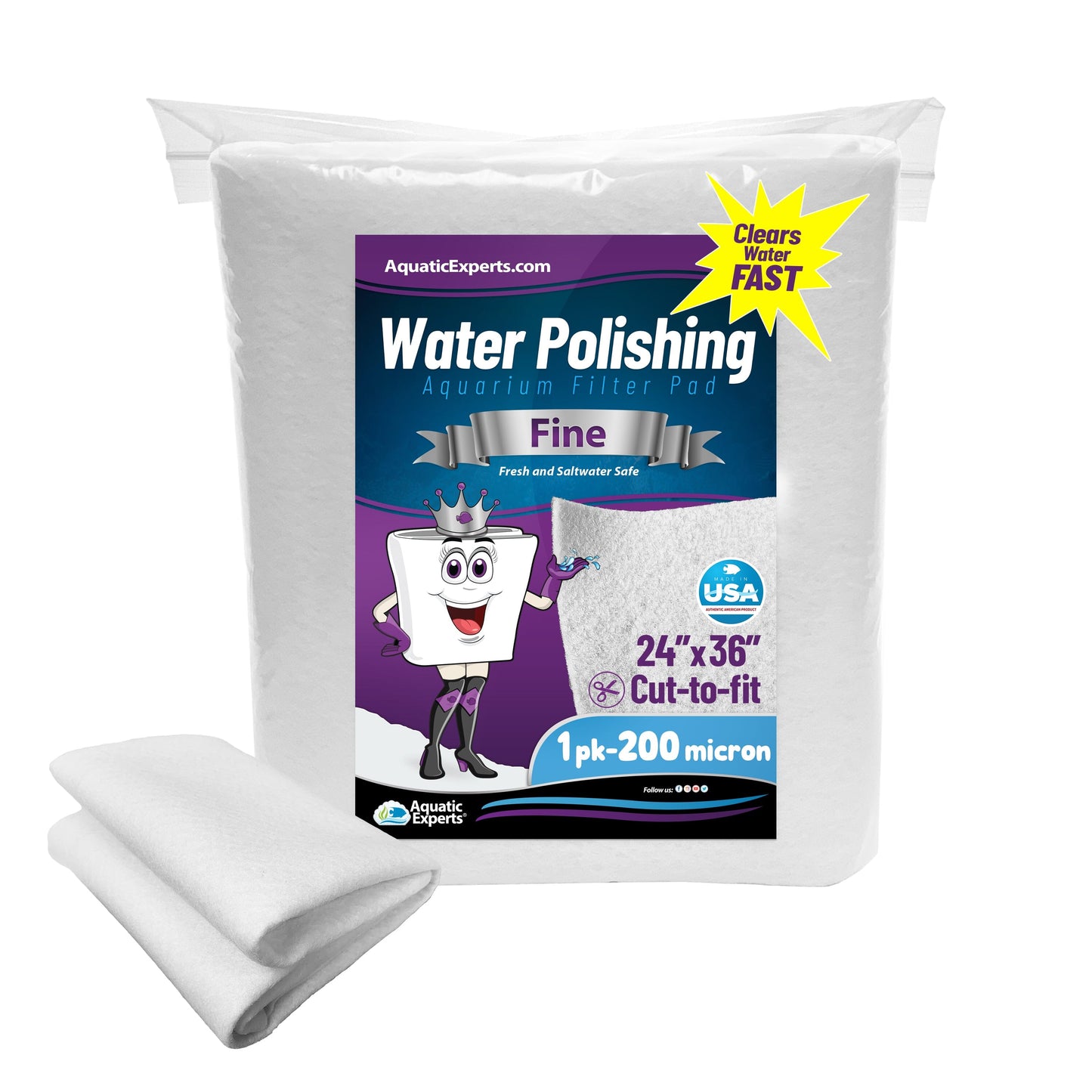 Aquarium Polishing Pad 24x36 Cut-to-Fit for Crystal Clear Water
