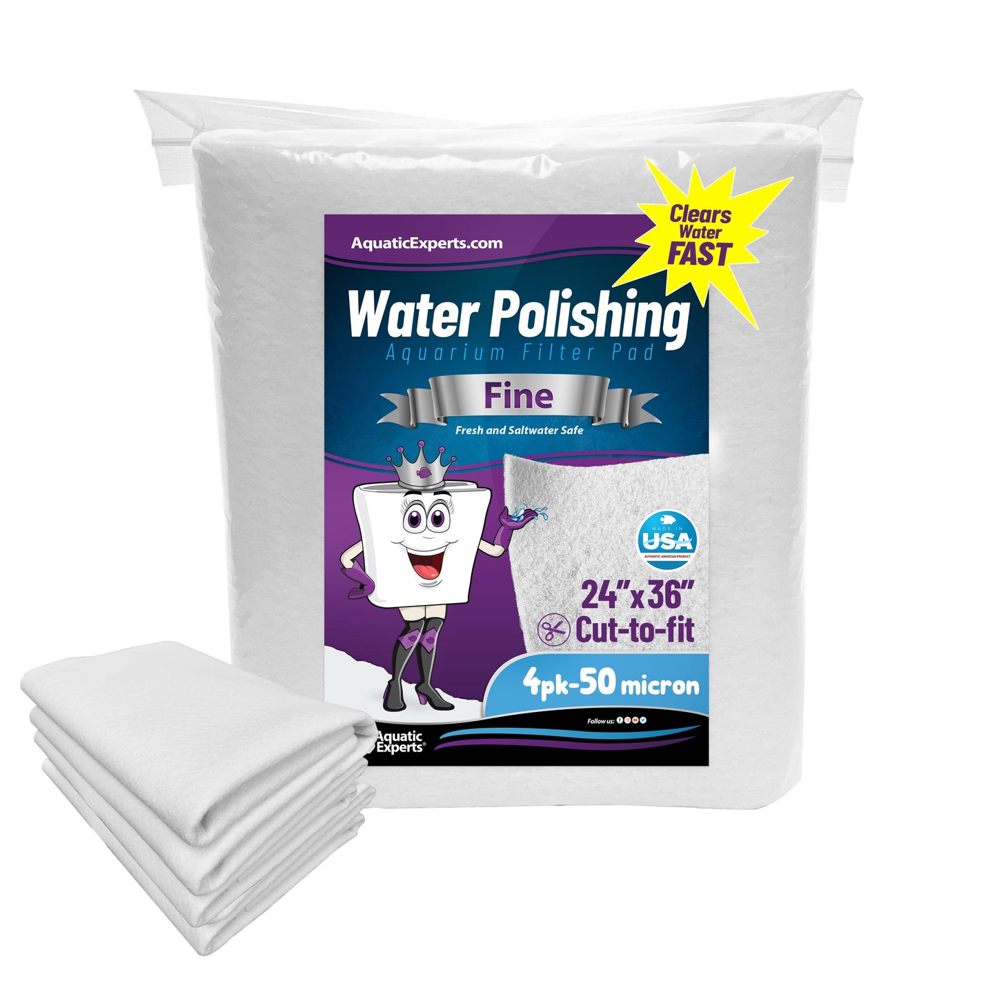 Aquarium Polishing Pad 24x36 Cut-to-Fit for Crystal Clear Water