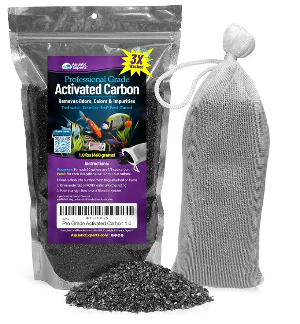 Activated Carbon - Aquarium Filter Charcoal Media for Odor Removal
