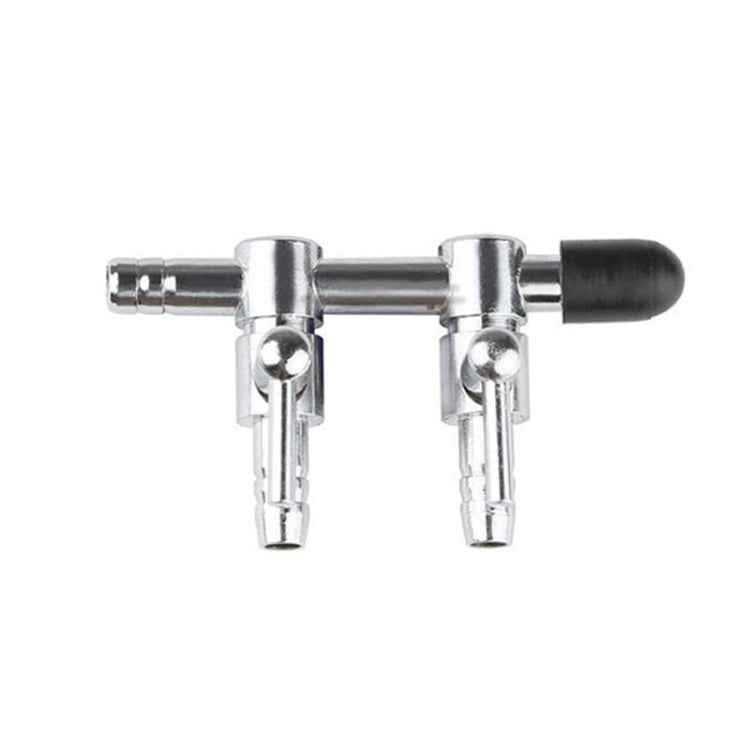Fish Tank Oxygen Pipe Stainless Steel Distributor Oxygen Regulating Valve, Specification: Two Heads