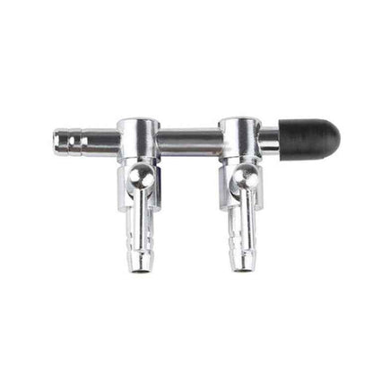 Fish Tank Oxygen Pipe Stainless Steel Distributor Oxygen Regulating Valve, Specification: Two Heads