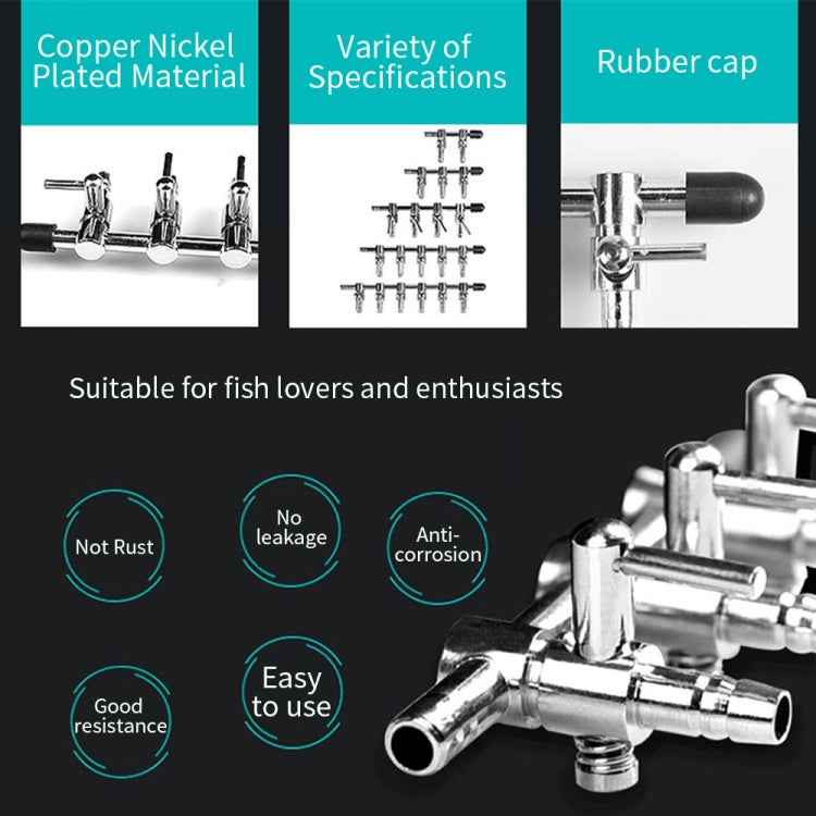 Fish Tank Oxygen Pipe Stainless Steel Distributor Oxygen Regulating Valve, Specification: Two Heads