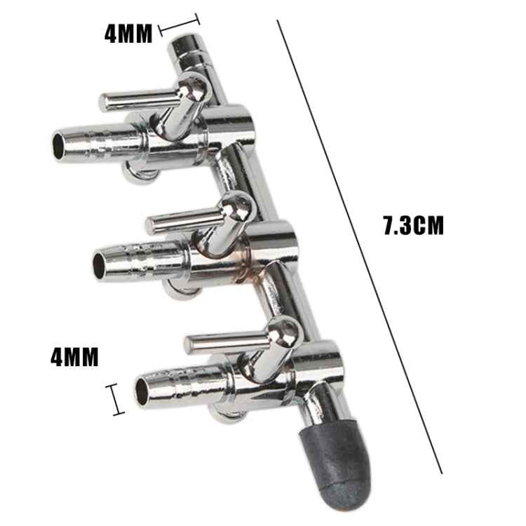 Fish Tank Oxygen Pipe Stainless Steel Distributor Oxygen Regulating Valve, Specification: Three Heads