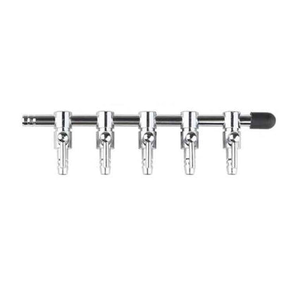 Fish Tank Oxygen Pipe Stainless Steel Distributor Oxygen Regulating Valve, Specification: Five Heads
