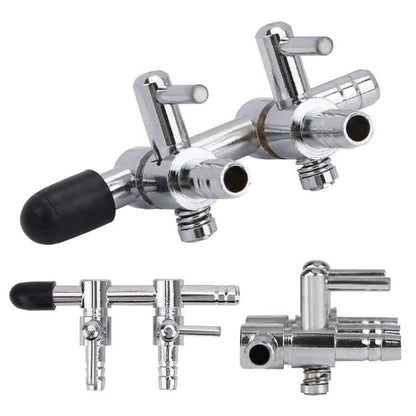 Fish Tank Oxygen Pipe Stainless Steel Distributor Oxygen Regulating Valve, Specification: Five Heads