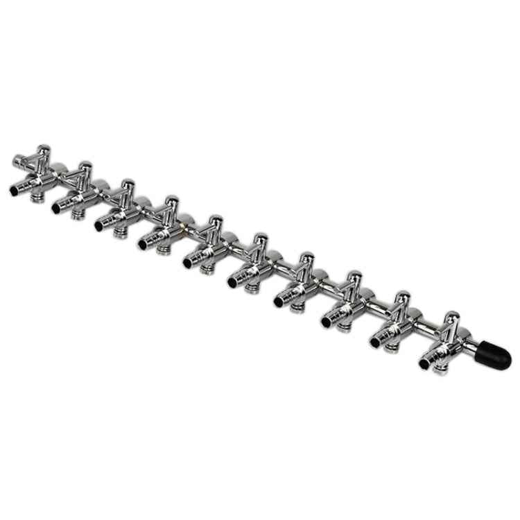 Fish Tank Oxygen Pipe Stainless Steel Distributor Oxygen Regulating Valve, Specification: Ten Heads