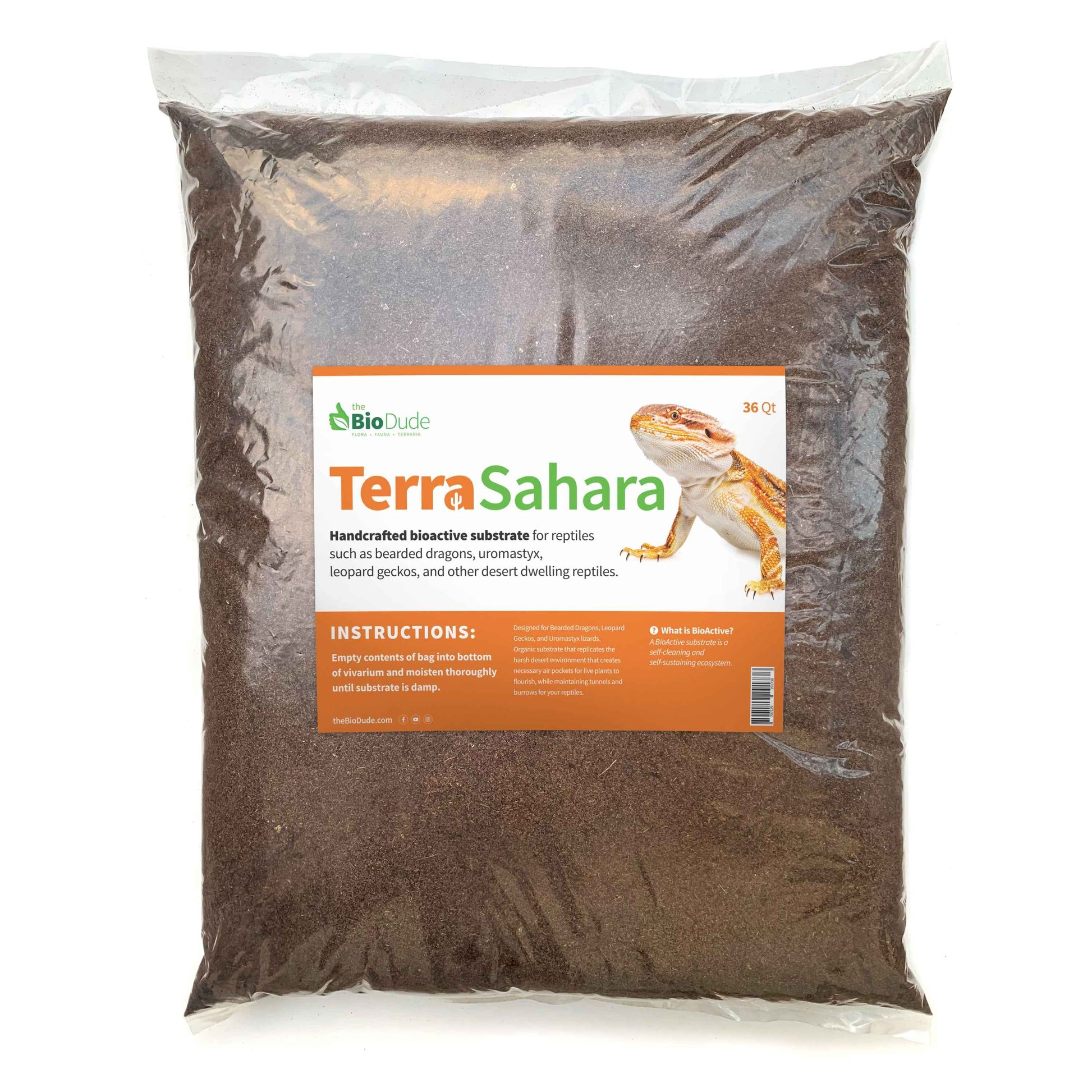 The Bio Dude - Terra Sahara 36 qt bag - Great for Bearded Dragons and Leopard Geckos - DS