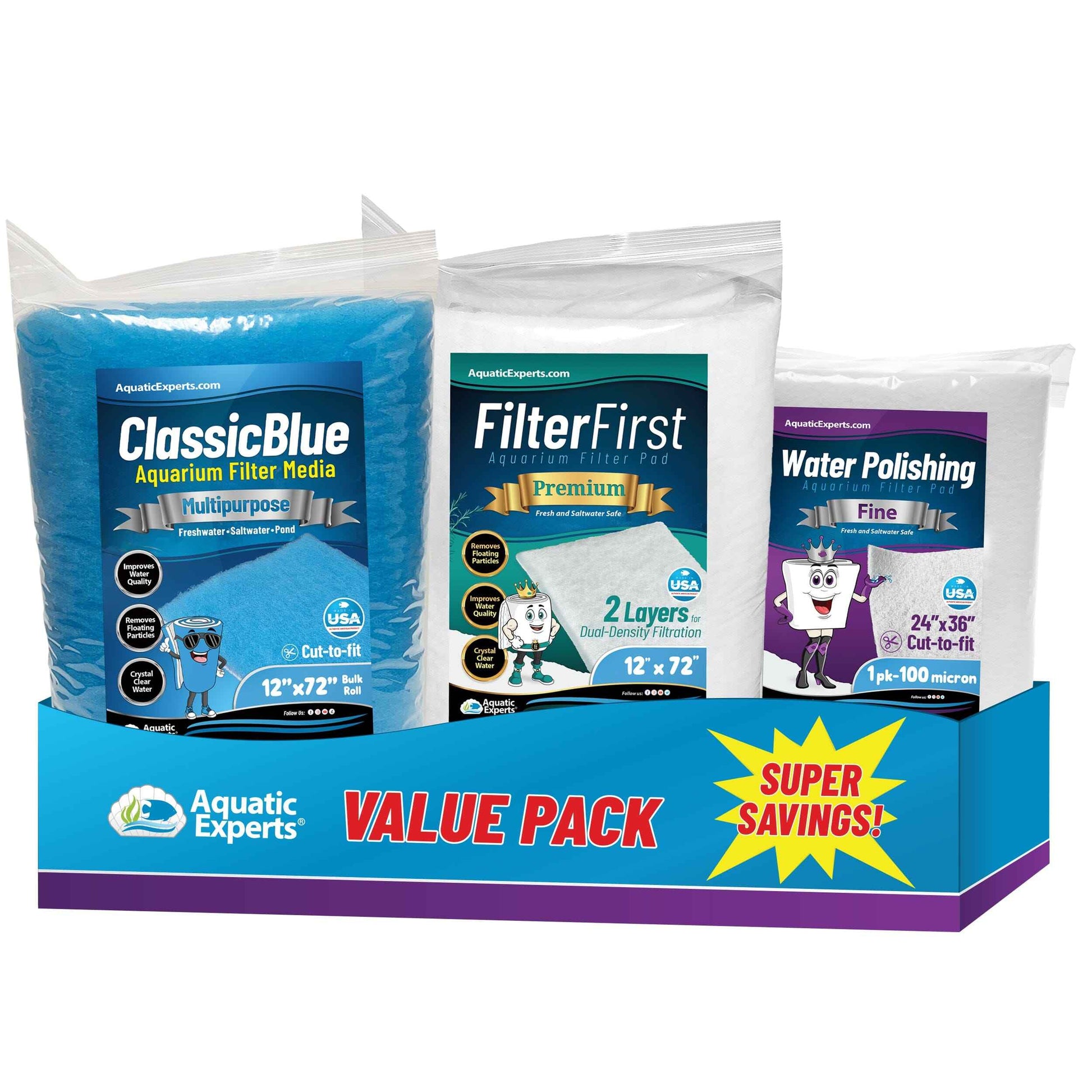 Aquarium Clarity Pro Bundle – Cloudy Water & Debris Removal with Filter Pads