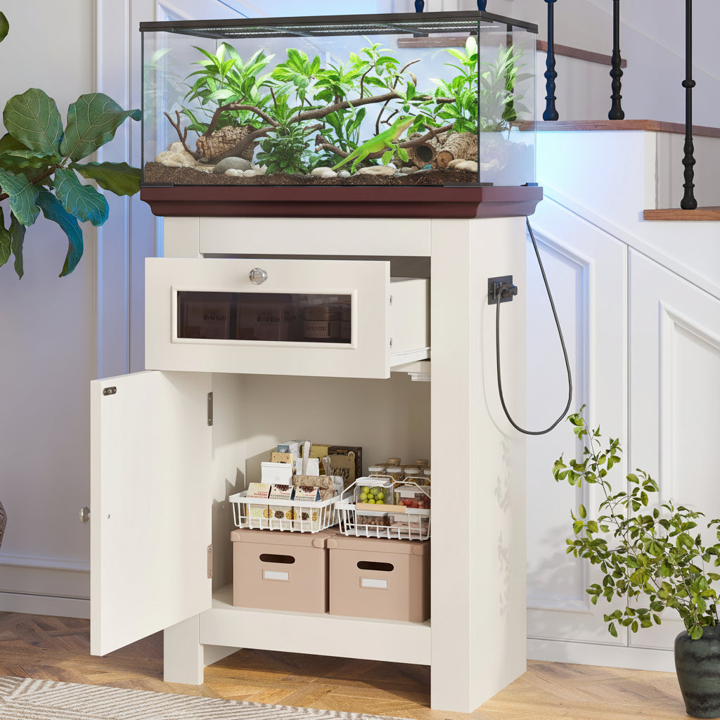 Tank Stand with Built-In Power Outlets