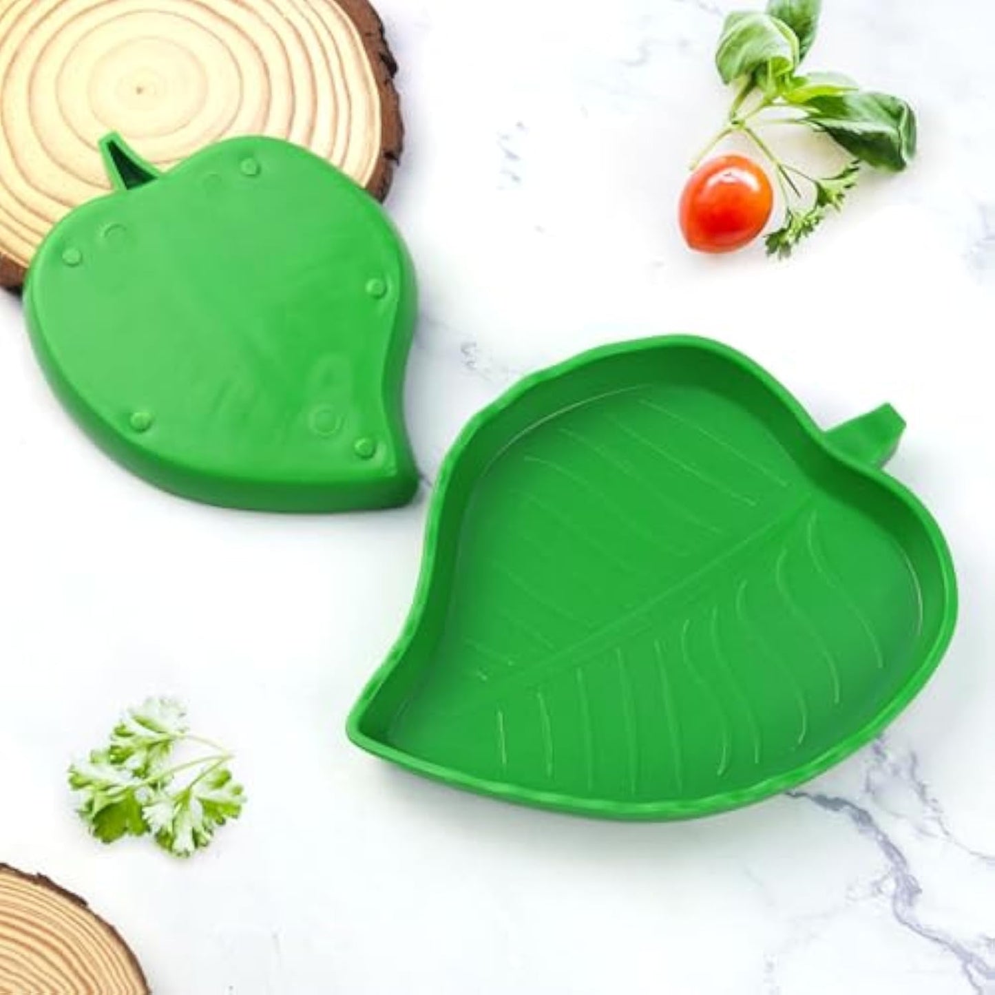 Naturalistic Leaf Reptile Food & Water Dishes