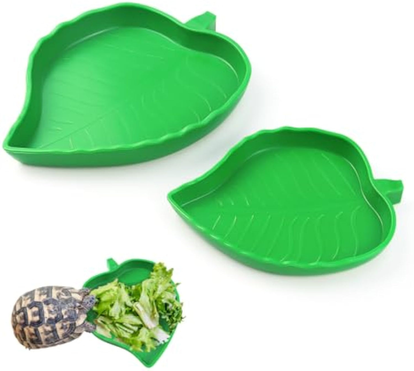 Naturalistic Leaf Reptile Food & Water Dishes