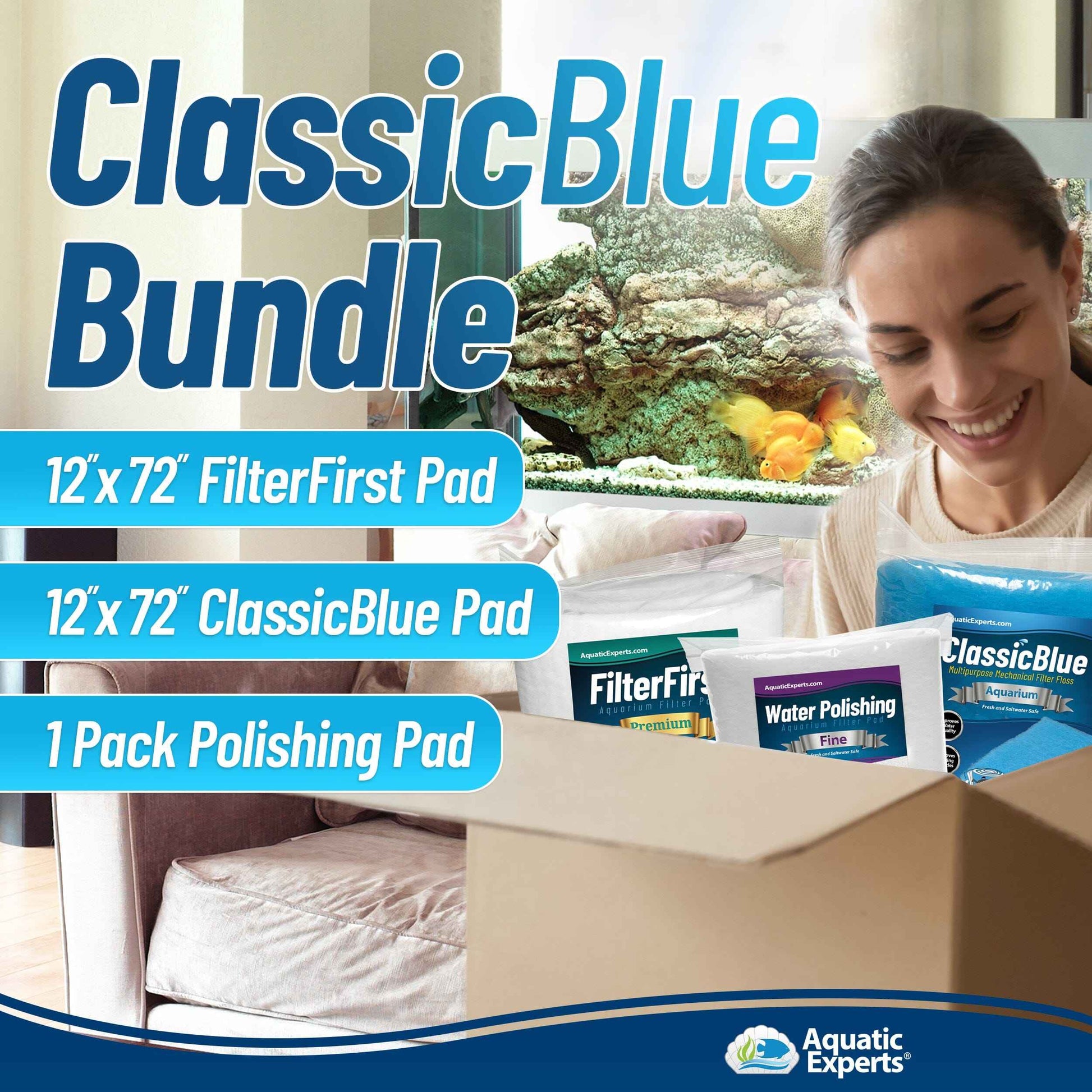 Aquarium Clarity Pro Bundle – Cloudy Water & Debris Removal with Filter Pads