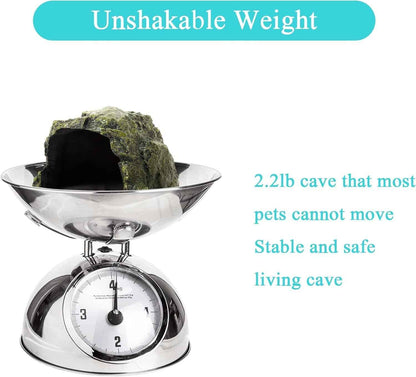 Reptile Rock Hide Cave Natural Resin Habitat for Lizards Turtles Fish