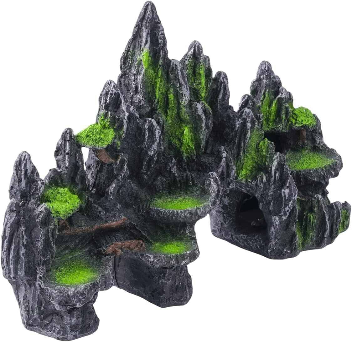 Large Fish Tank Decoration Mountain Cave Bridge Aquarium Ornament
