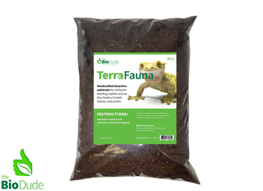 The Bio Dude - Terra Fauna Bioactive Substrate 18 qt bag - Great for Crested, Gargoyle, Leachie geckos - DS