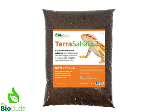 The Bio Dude - Terra Sahara Bioactive Substrate 18 qt bag - Great for Bearded Dragons, Leopard Geckos and more - DS