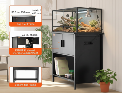 40-Gallon Terrarium Stand with Integrated Power Strip